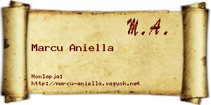 Marcu Aniella névjegykártya